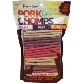 Pork Chomps Munchy Sticks Dog Treat Assorted Flavors