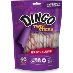 Dingo Twist Sticks Rawhide Chew with Chicken in the Middle