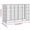 8-Panel Dog Playpen Black 19.7"x39.4" Powder-coated Steel