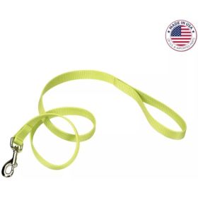 Coastal Pet Single (Option: Ply Nylon Dog Leash Lime Green  6 feet x 3/8"W)