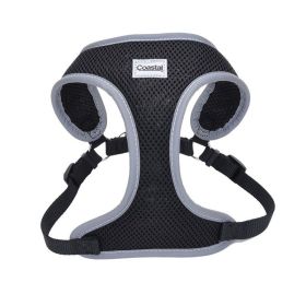 Coastal Pet Comfort Soft Reflective Wrap Adjustable Dog Harness (Option: Black  Small 1923" Girth  (5/8" Straps))