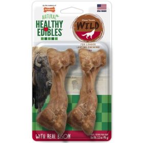 Nylabone Natural Healthy Edibles Wild Bison Chew Treats (Option: Medium  2 Pack)