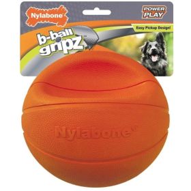 Nylabone Power Play B (Option: Ball Grips Basketball Large 6.5" Dog Toy  1 count)