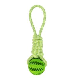 Pet Tooth Cleaning Bite Resistant Toy Ball for Pet Dogs Puppy (Color: Green, type: Pet Supplies)